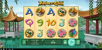 pandas gold slot game screenshot