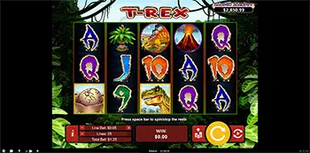 t-rex slot game screenshot